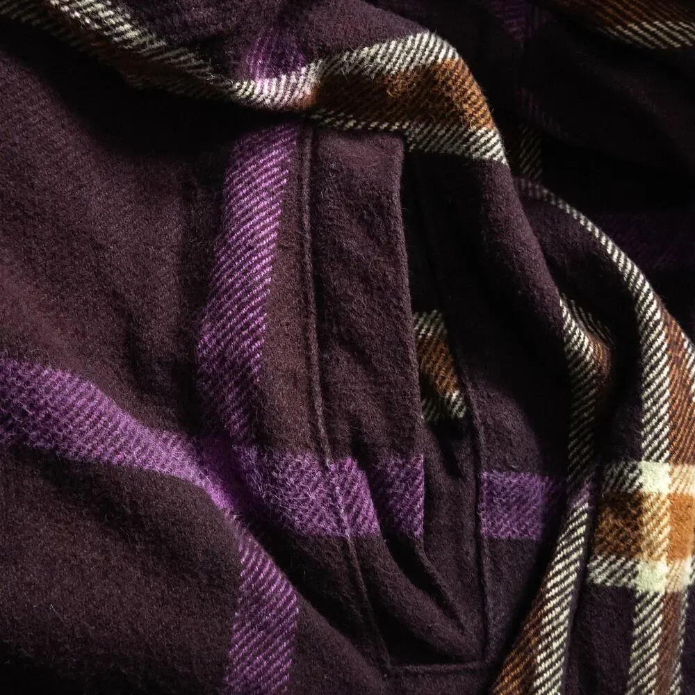 Madewell Rigby Plaid Shacket Purple Orange XL Oversized Heritage Layer - Picture 9 of 11